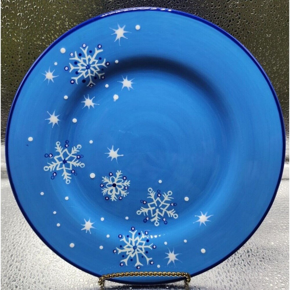 Pfaltzgraff Ice Crystals  Holiday/Winter Snowflakes Salad Plates (Set of Four) - Picture 7 of 16